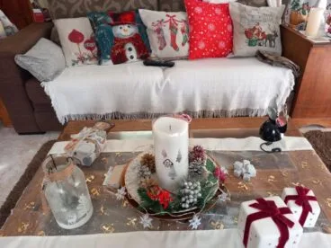 Decoración de Navidad en el interior de Casa Mariela y Nestor