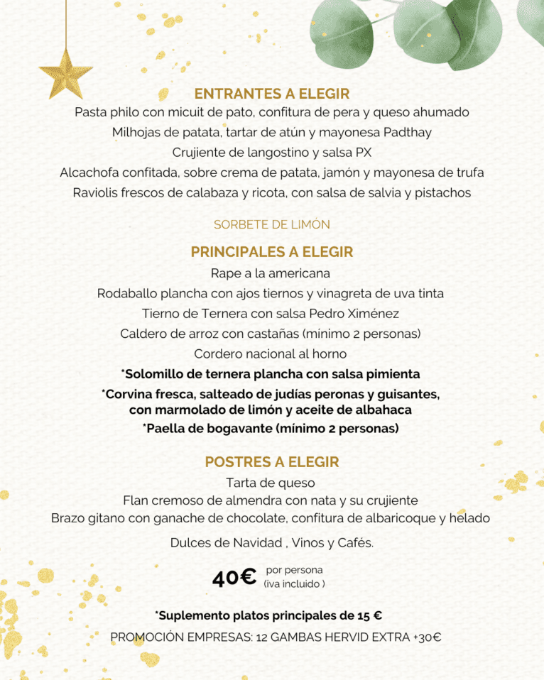 Descubre un menú completo en Restaurante La Cumbre