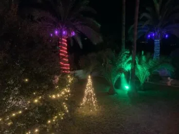 Iluminación navideña en la Casa de Mariela y Nestor