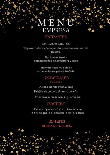 Menú de empresa de Malabrasa para degustar unos platos sabrosos