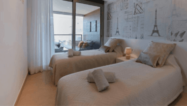 Habitación doble en este apartamento de Jávea