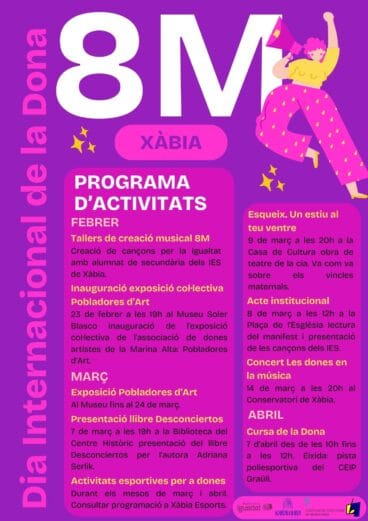 Cartel de la programación del 8M