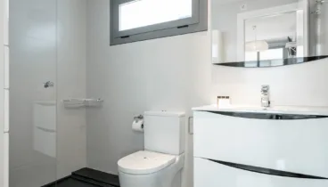 Este moderno baño invita a relajarte