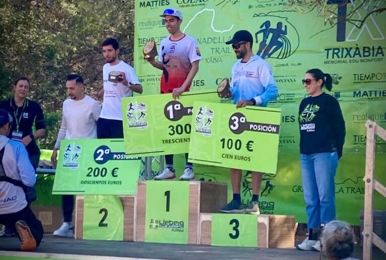 Podio absoluto masculino de la Granadella Trail
