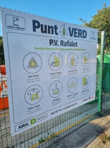 Punt Verd de reciclatge a Xàbia