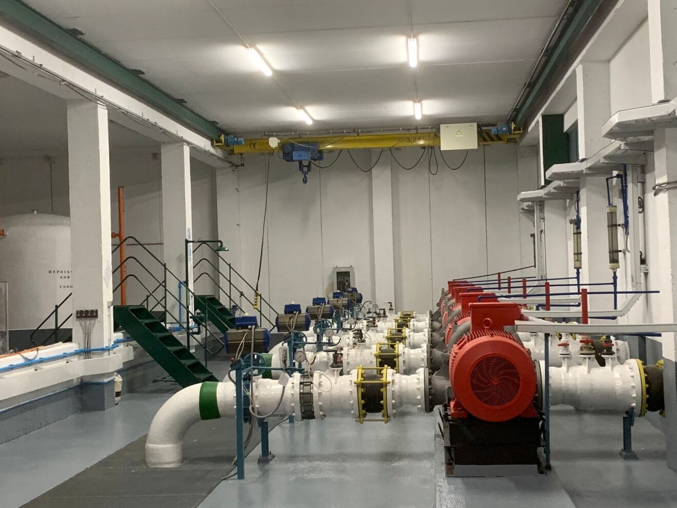 Sala de captació d'aigua per ser tractada