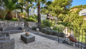 Una zona de descanso e íntima dentro de la villa