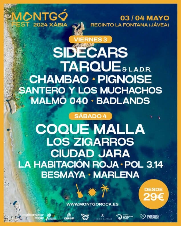 Imagen: Cartel conciertos por día Montgorock 2024