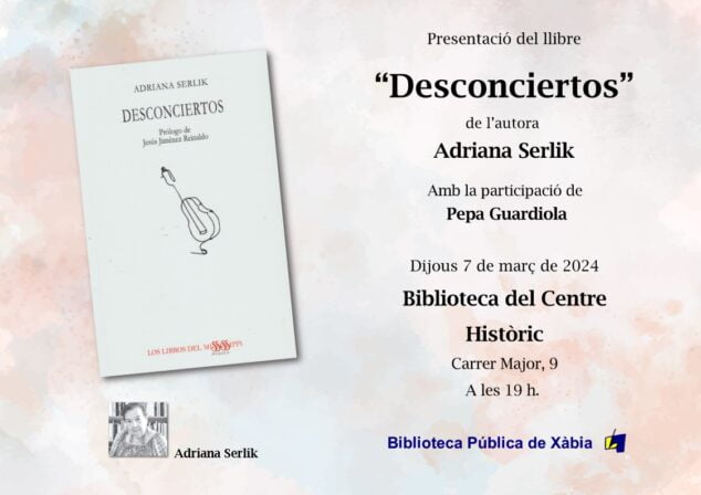 Imagen: Cartel de la presentación del libro 'Desconciertos'