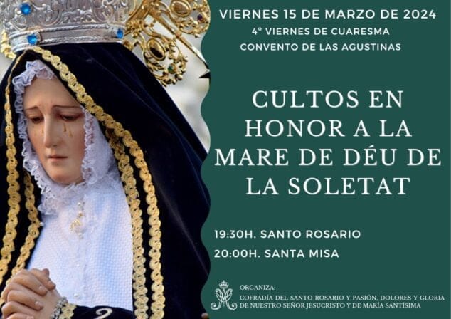 Imagen: Cartel de los Cultos a la Mare de Déu de la Soletat