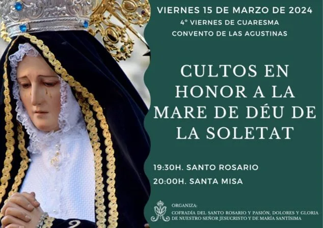 Imagen: Cartel de los Cultos a la Mare de Déu de la Soletat