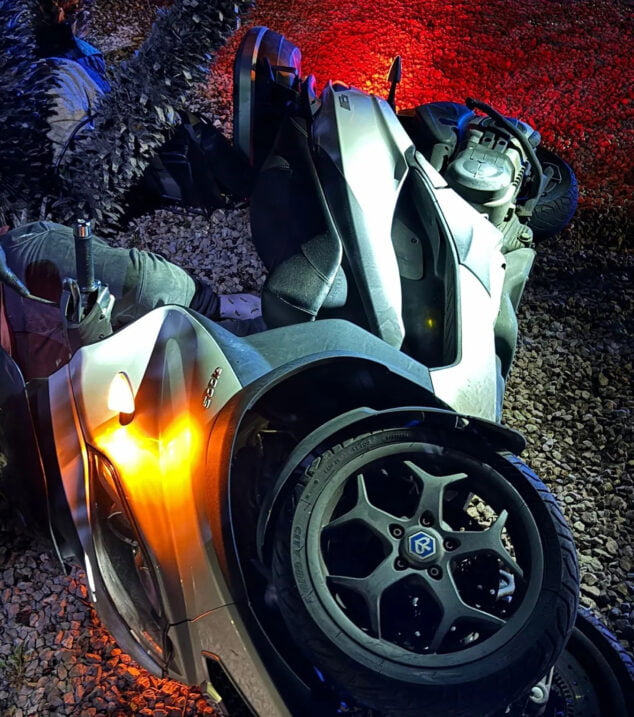 Imagen: Accidente de motocicleta en Xàbia el pasado domingo