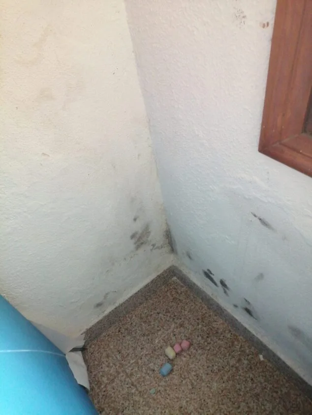 Imagen: Zona de humedad en una de las habitaciones de una vivienda