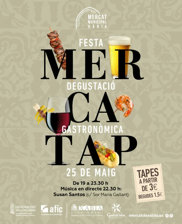 Imagen: Cartel de Mercatap de Xàbia 2024
