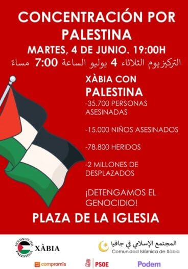 Concentración por Palestina Xàbia