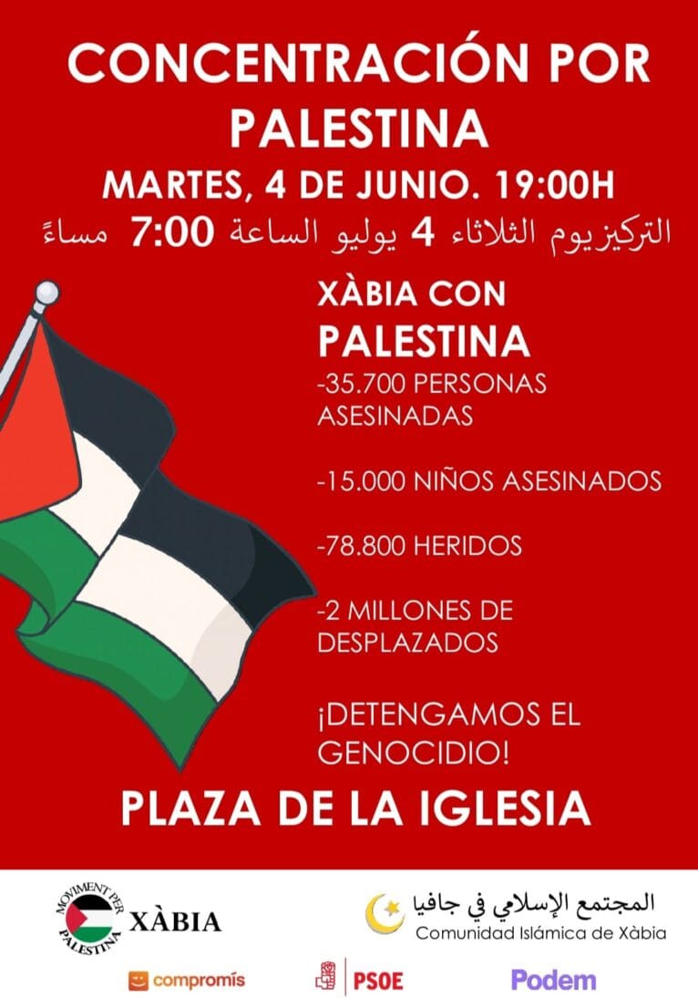 Concentración por Palestina Xàbia