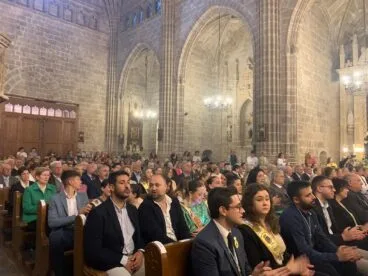 Feligreses en la misa a Jesús Nazareno