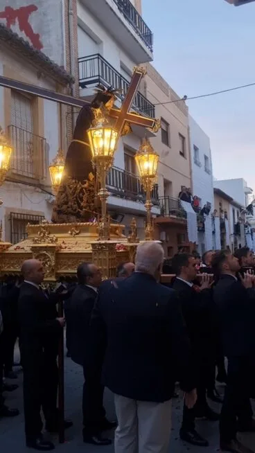La imagen de Jesús Nazareno frente a su hornacina