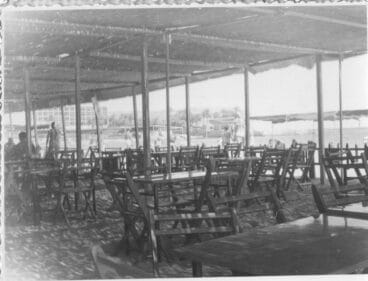 Terraza del merendero Nesfor en la playa del Arenal de Xàbia