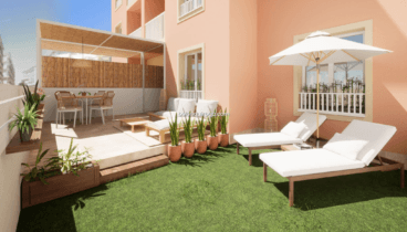 Apartamento con terraza privada en la zona costera mediterránea