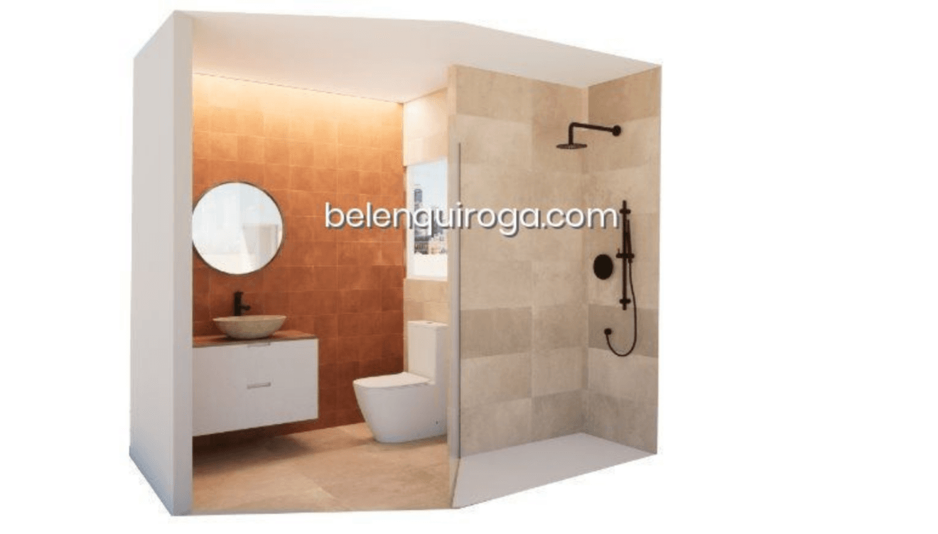 Baño acogedor y minimalista en apartamento renovado en Jávea