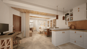 Salón con cocina americana totalmente equipada en el corazón de Jávea