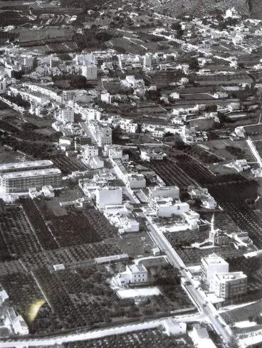 Imagen aérea con vista del castillo de Xàbia