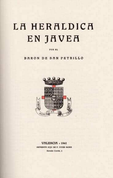 Portada del libro La Heráldica de Jávea