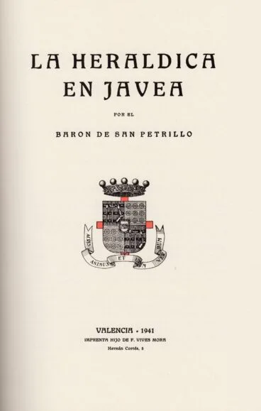 Portada del libro La Heráldica de Jávea