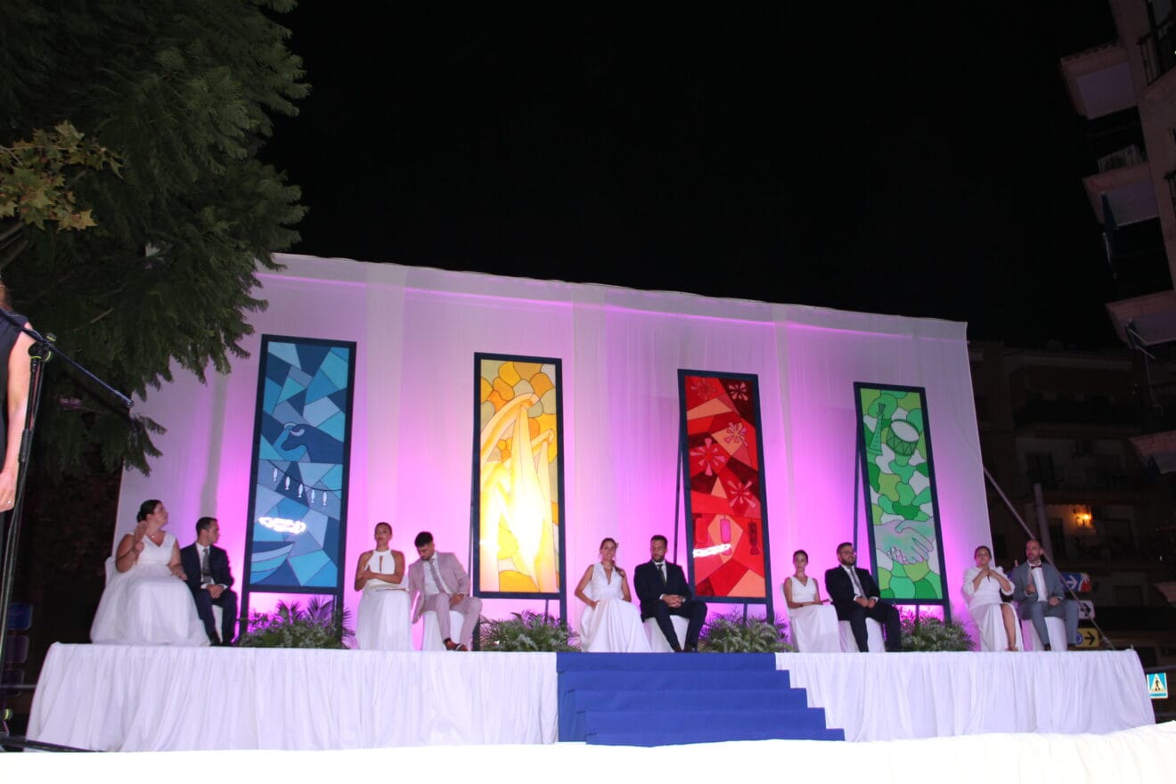 Mayorales 2024 en el acto de presentación fiestas Loreto Xàbia