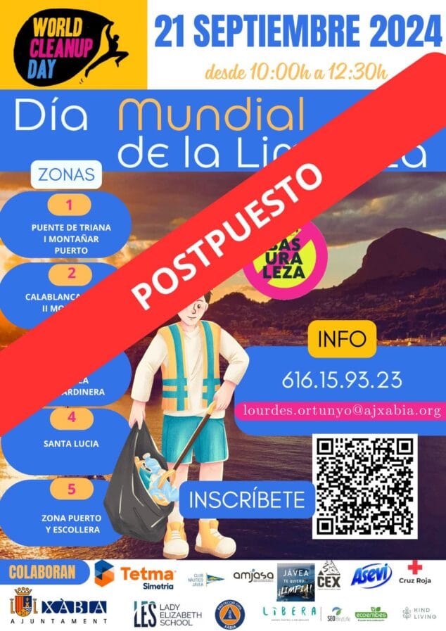 Imagen: Cartel jornada limpieza pospuesta