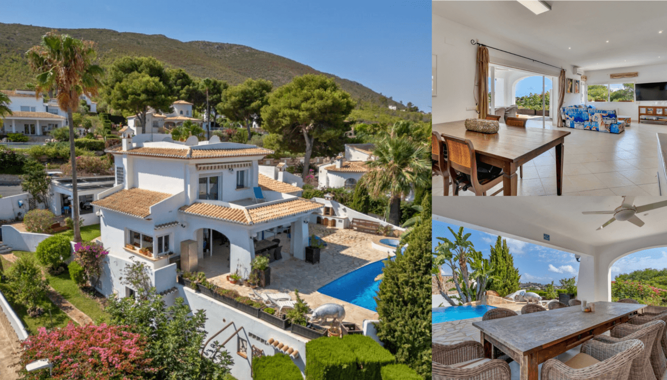 Descubre este impresionante chalet en Jávea con jardín, piscina infinity, barbacoa y bodega