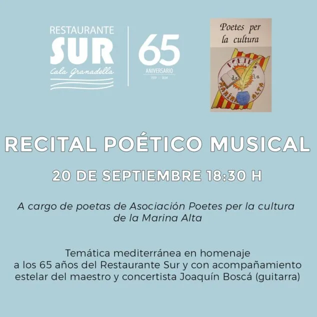 Imagen: Disfruta de una tarde llena de poesía y música con notas mediterráneas en Restaurnate Sur