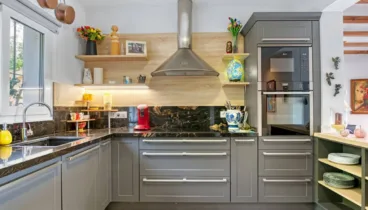 Moderna y equipada cocina en esta villa de Jávea