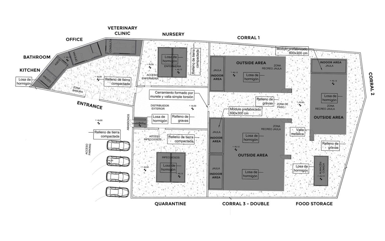 Plano del refugio Catland
