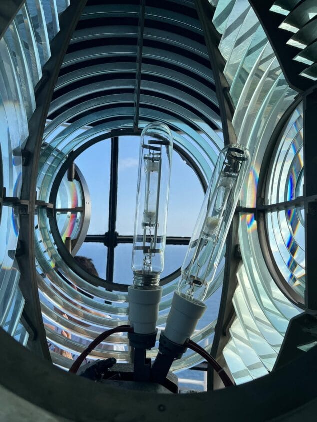 Imagen: La óptica del faro del Cabo de la Nao
