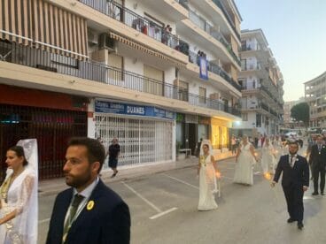 Mayorales en la Procesión Virgen de Loreto Xàbia 2024