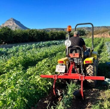 Vicent trabajando las tierras en Xàbia | Foto @riuraudelaseniola