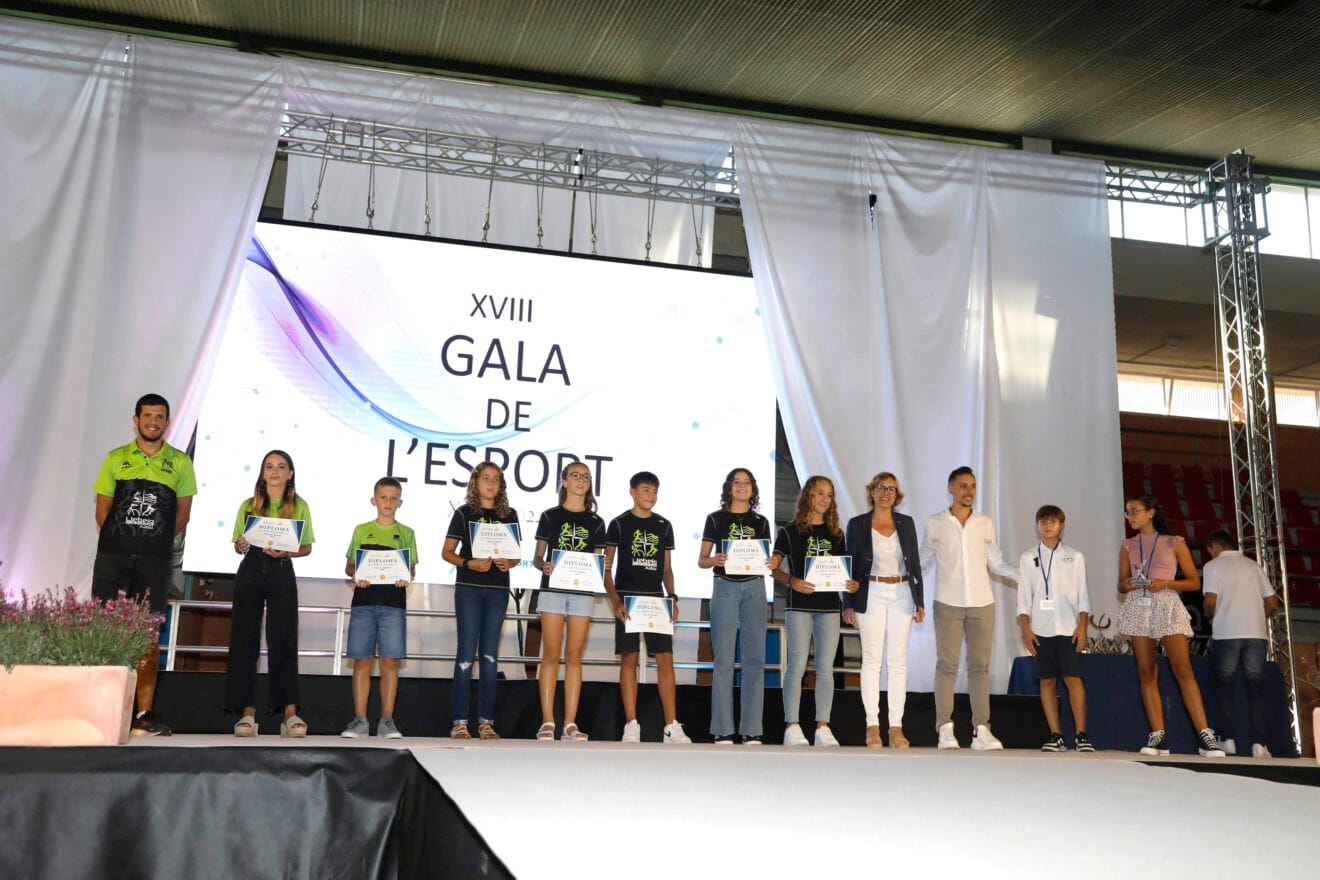 Atletas del CE Llebeig en la XVIII Gala de l'esport Xàbia