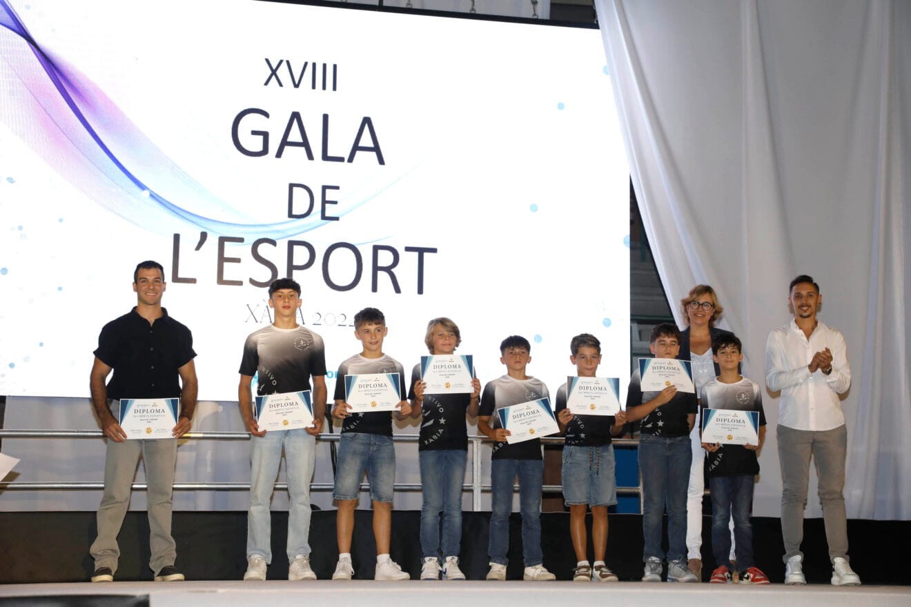 Gimnastas del CD Montgó en la XVIII Gala de l'esport Xàbia