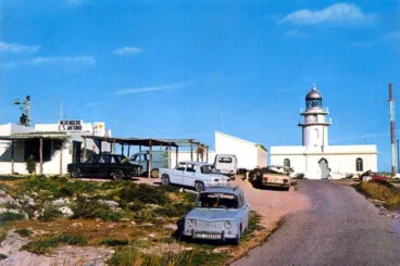 El entorno del faro del cabo de Sant Antoni en los años 70. Foto Marina Alta Antiga (Facebook)