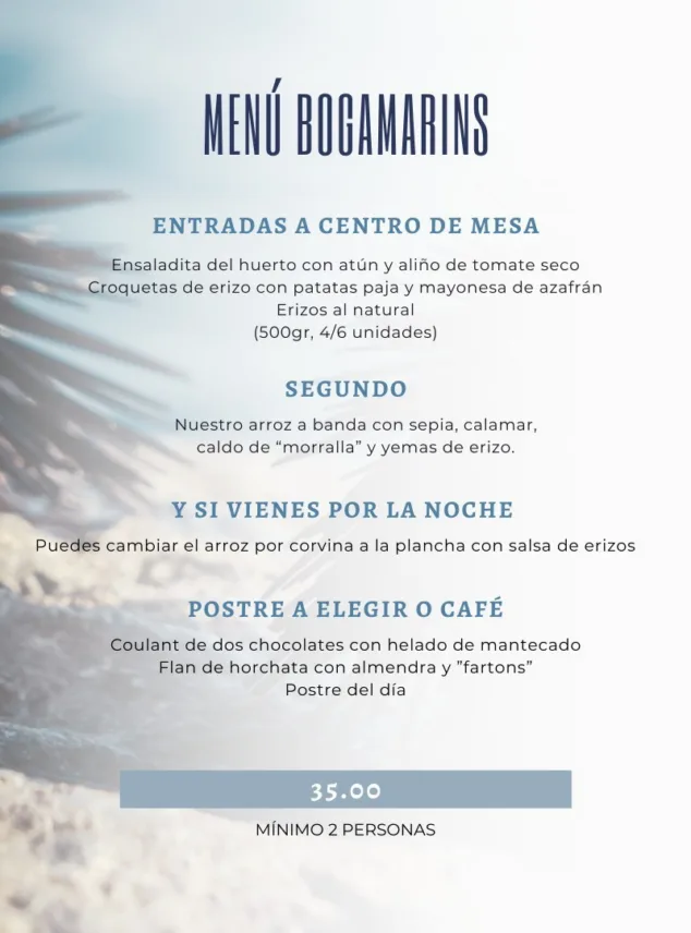 Imagen: Menú bogamarins, la esencia de los erizos del mar en cada plato único