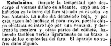 Publicación del suceso en El Clamor Público el 27 de febrero de 1863