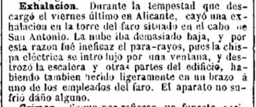 Publicación en La España 26 de febrero 1863