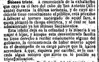 Publicación en La España el 25 marzo de 1863
