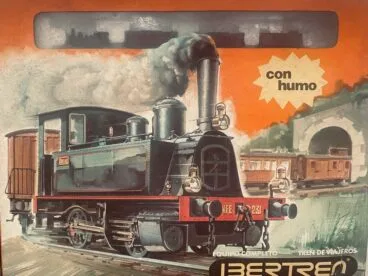 Alter elektrischer Zug von Souvenirs Bolufer. Jahr 1977. Foto Privatarchiv