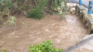 Regenmenge in einer Schlucht in Xàbia | Fotoarchiv Meteoxàbia