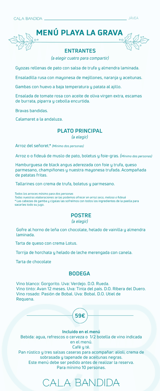 Imagen: Gastronomía de alta calidad en Cala Bandida