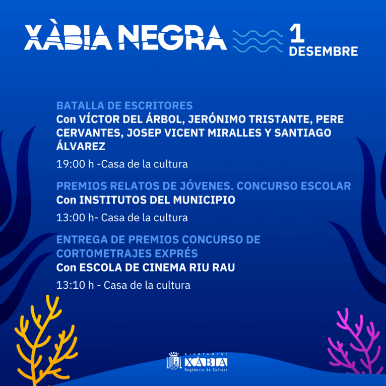 Programación Xàbia Negra 1 de diciembre