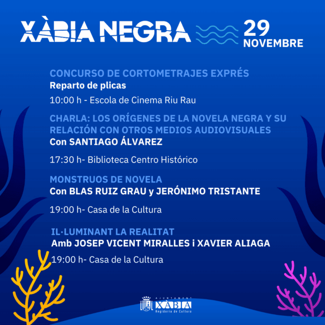 Imagen: Programación Xàbia Negra día 29 noviembre